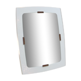 Beige and brown plastic mirror from the 70s