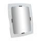 Miroir en plastique beige et marron des années 70