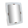 Miroir en plastique beige et marron des années 70