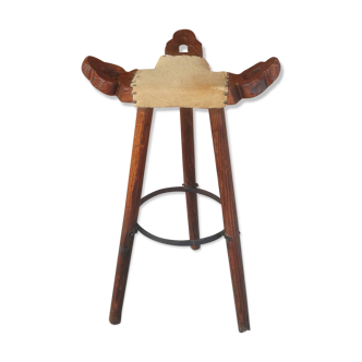 Tabouret peau de vache