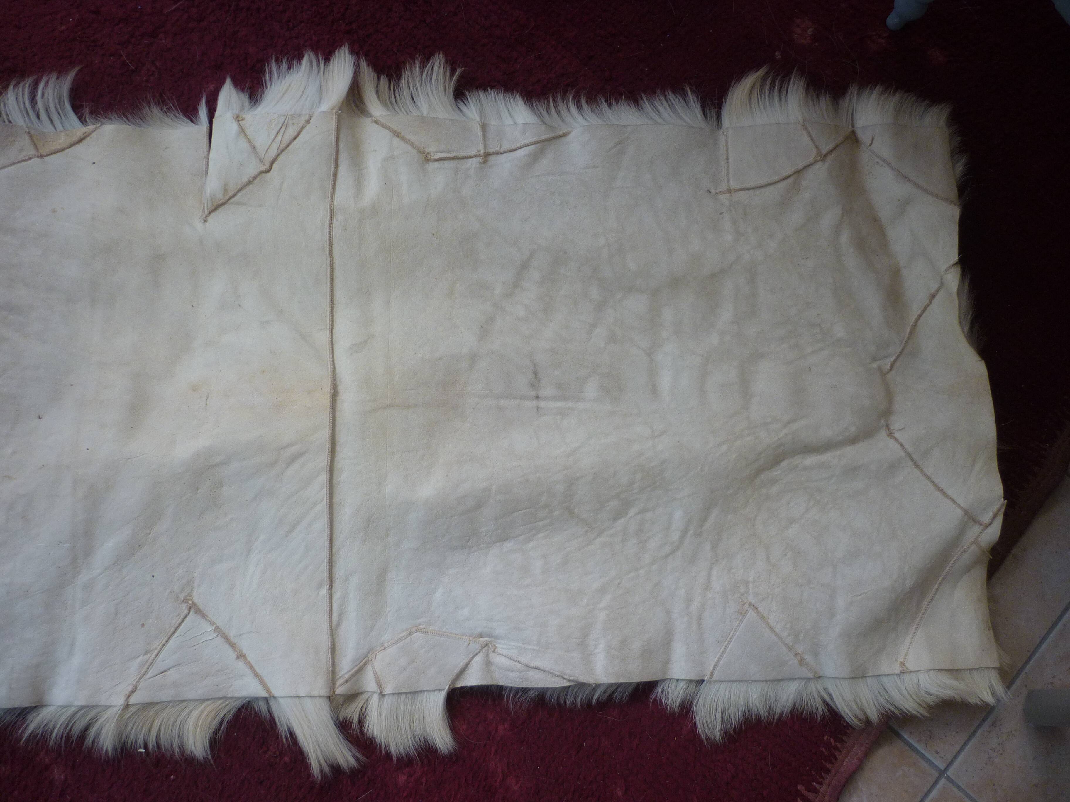 Beige tanned goat skin