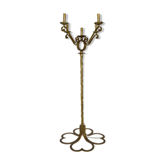 Gold wrought iron lamppost