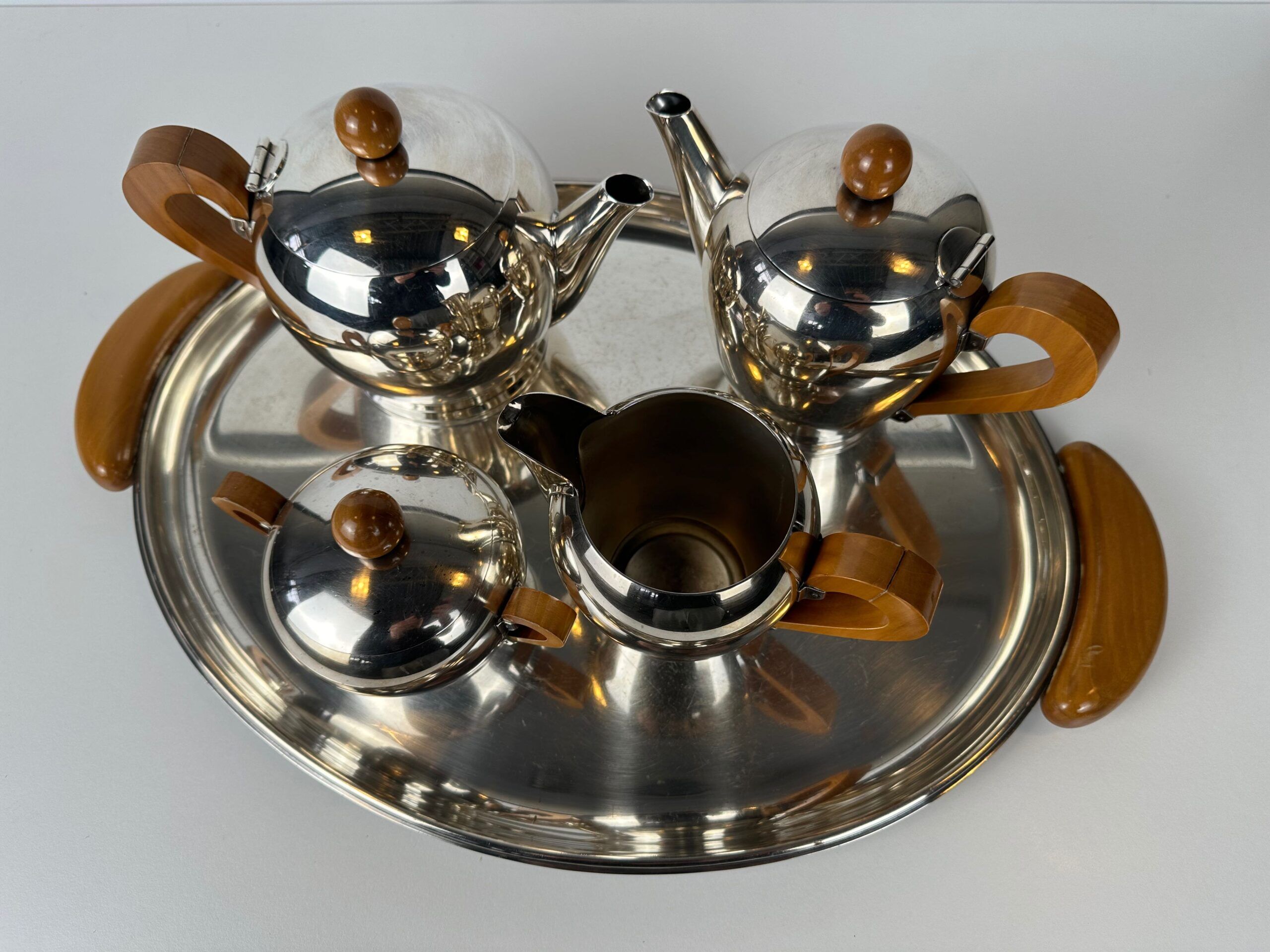Alessi coffee and tea set silver-plated