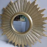 Golden wall sun mirror design baroque modern contemporary style