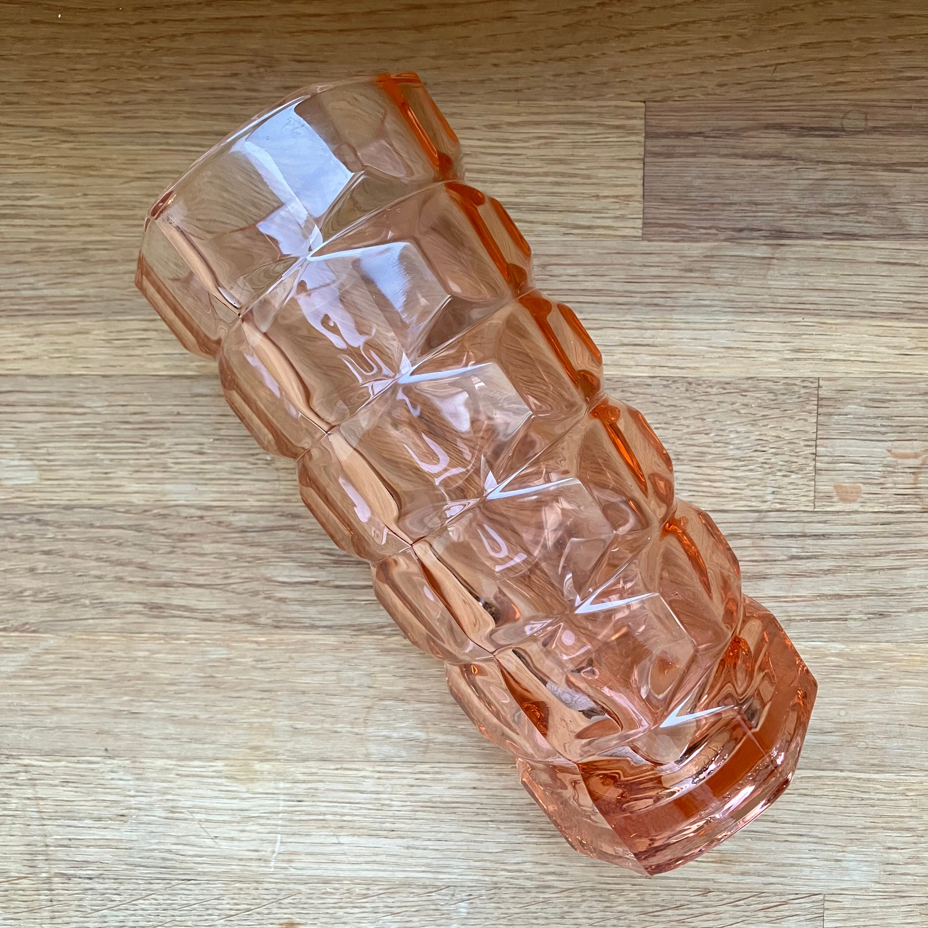 Windsor pink vase JG Durand Luminarc 70s