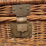 Old wicker transport trunk, early 20th century