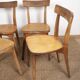 Ensemble de 4 chaises de bistrot luterma, estampillées