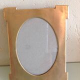 Brushed brass photo frame art deco style / 30s-40s