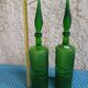 Empoli Bottles Italy vintage Hobnail Decorative Art