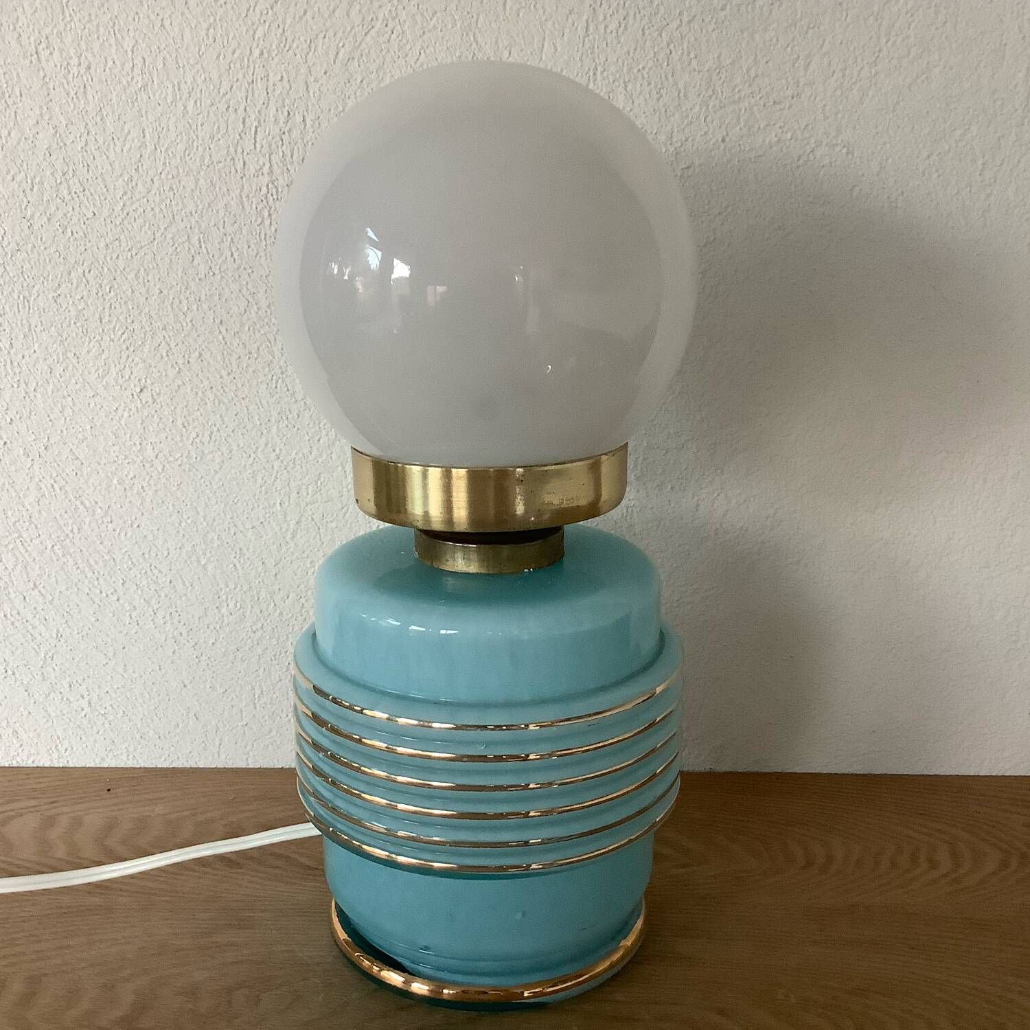 ▪️Henri Chatard France Lamp Clichy Glass Art Deco Style Opaline Globe
