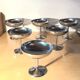 Set of 6 stainless steel ice cream/dessert cups