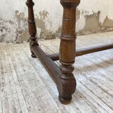 19th century oval solid oak table