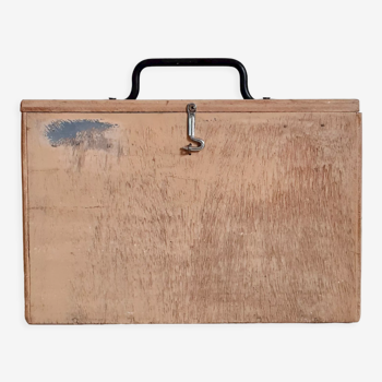 Malle coffre en bois ancien