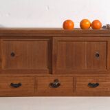 Old low cabinet with sliding doors – Taishō / Showa period (c. 1920-1970) #12