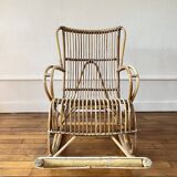 Vintage rattan rocking chair