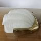 “Shell” wall lamp in gilded brass and frosted glass 1970