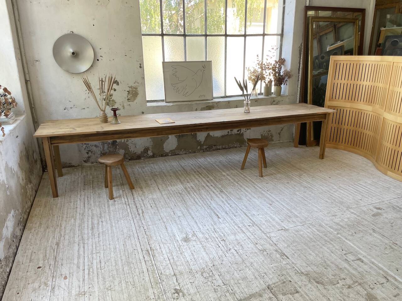 4m XXL pine and oak farmhouse table