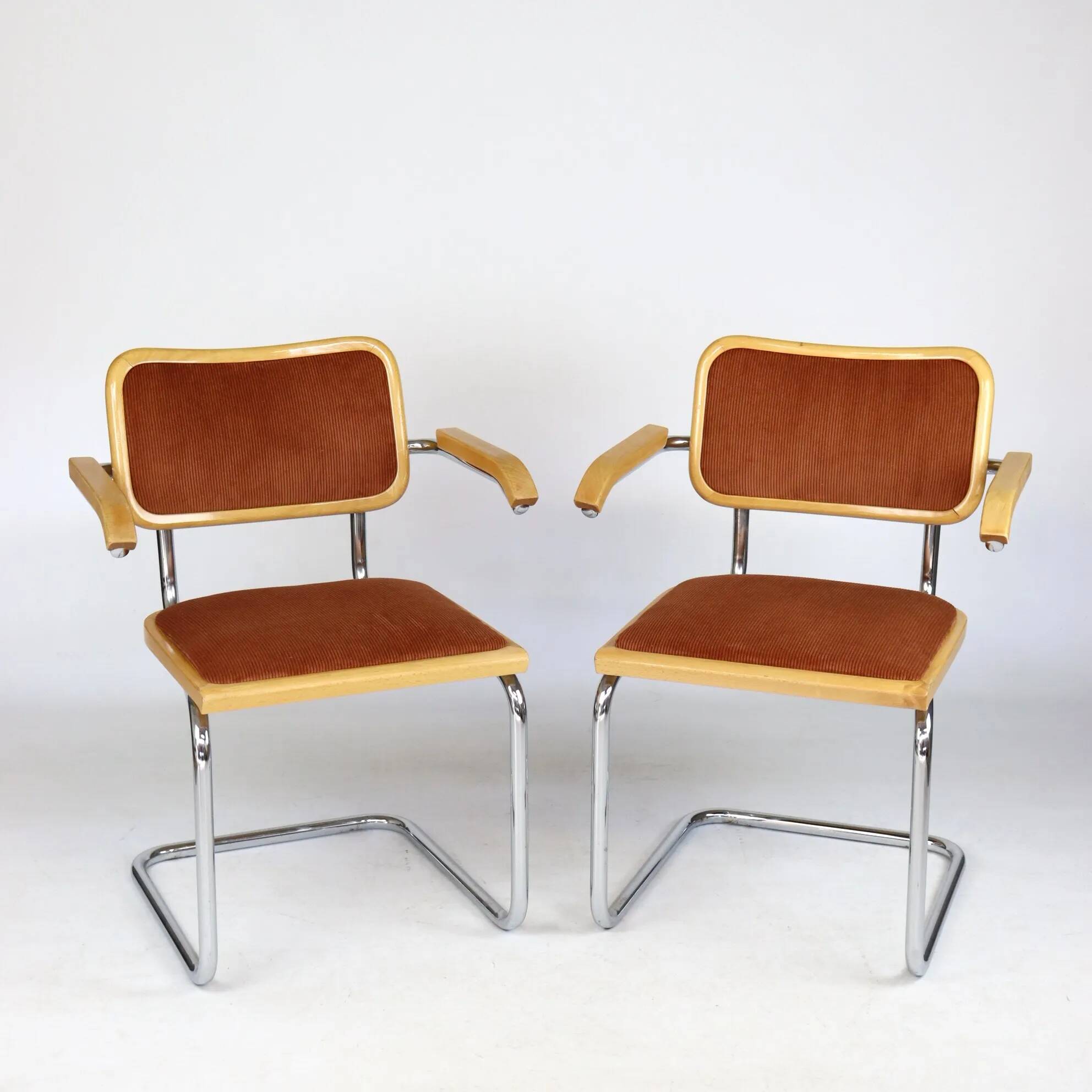 Pair of B64 corduroy chairs