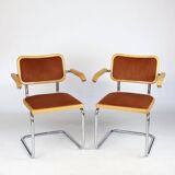 Pair of B64 corduroy chairs