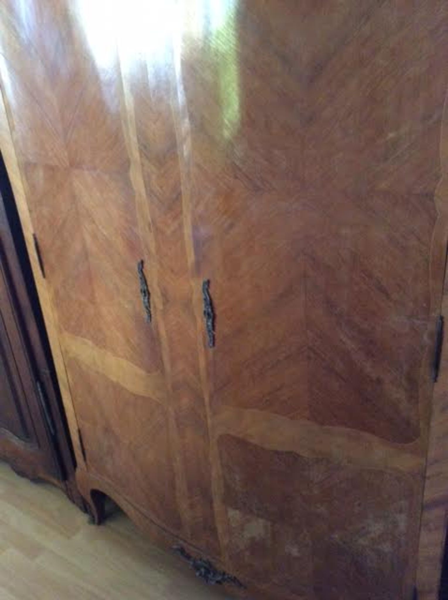 Armoire 2 portes avec placage extérieur et intérieur