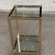 2 bedside tables, end tables in brass and transparent glass Maison Ja