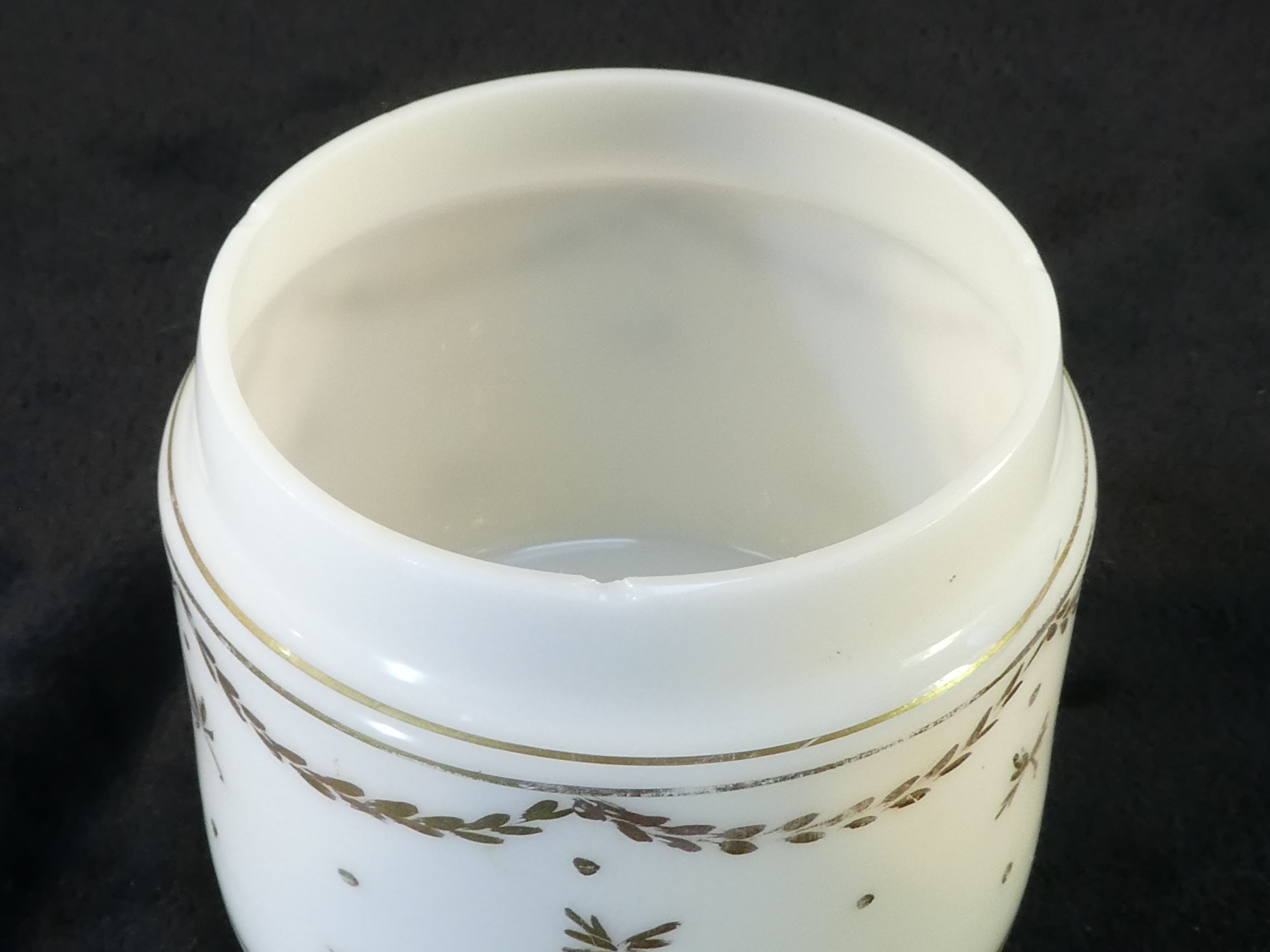 2 Old toilet bottles in Opaline NAPOLEON 3 hand painted