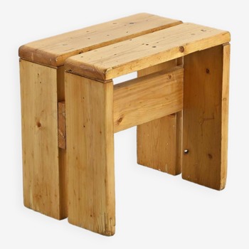 Tabouret en pin massif, Les Arcs