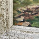 Peinture à huile balade en forêt Bailly
