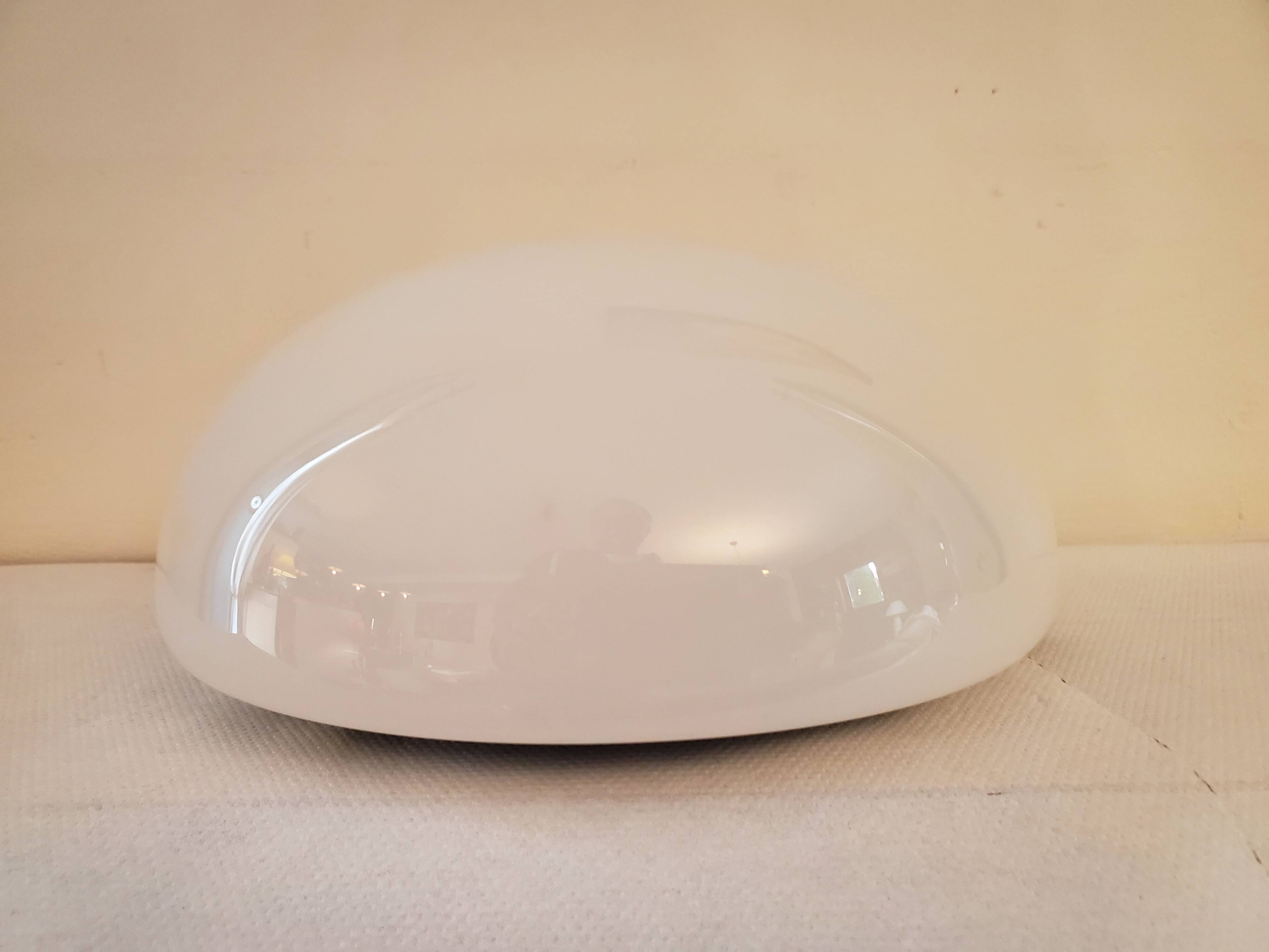 White opaline ceiling lamp