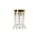 Wall lamps of brass and crystal glass by Novaresi, Italy 1970s