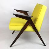 Vintage Yellow Armchair by Józef Chierowski, 1970s