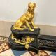 Chenet cheminée chiens XIXème