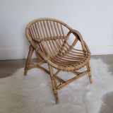 Children's rattan shell chair