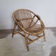 Fauteuil coquille en rotin enfant