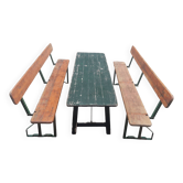 Table et bancs pliables de brasserie