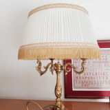Bouillotte lamp in gilded bronze