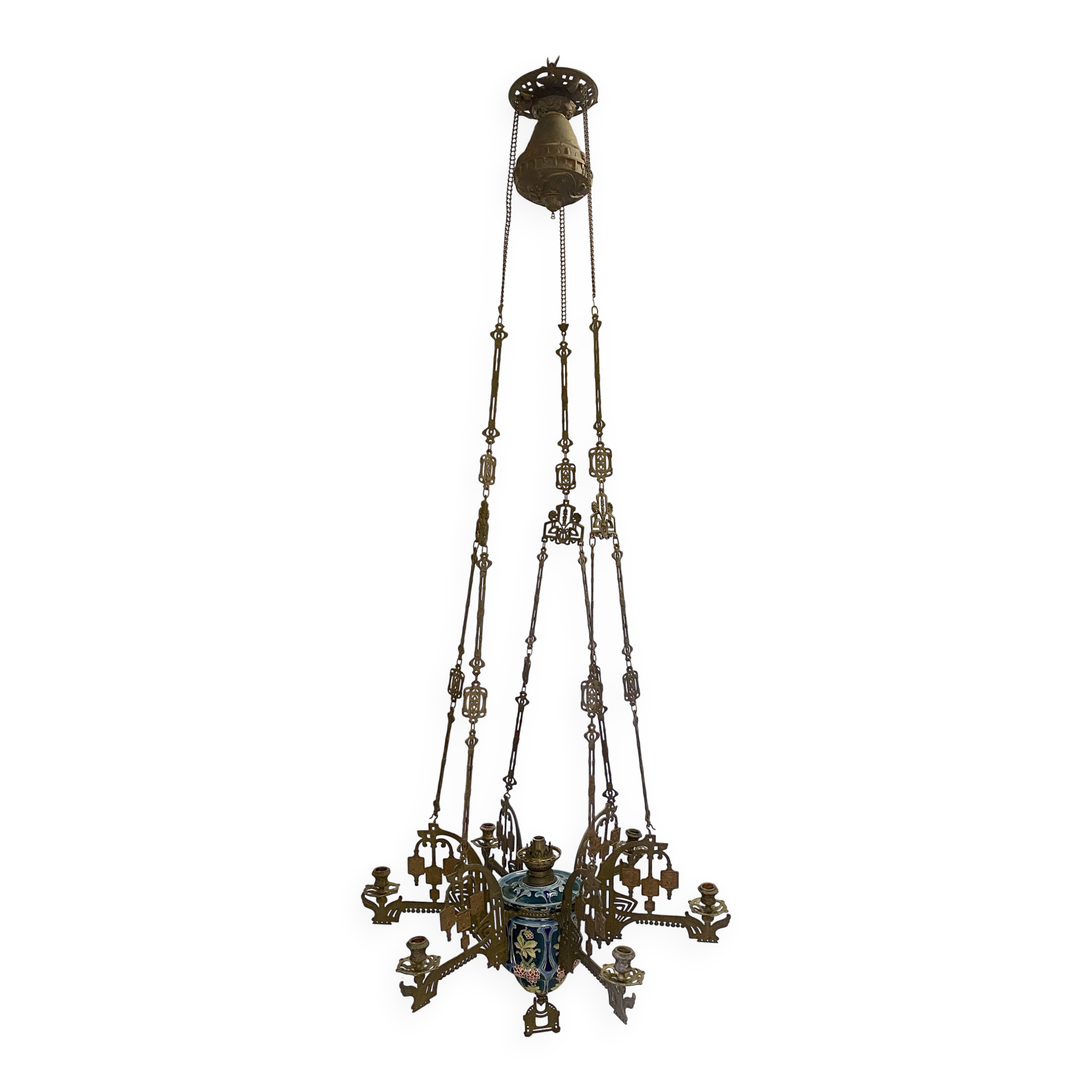 Lustre d'église Néogothique du XIXème siècle