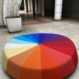 Multicolored circular bench - La Cividina