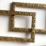 Paire de Cadres Anciens ART NOUVEAU en bois doré