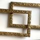Pair of antique art nouveau gilded wooden  frames