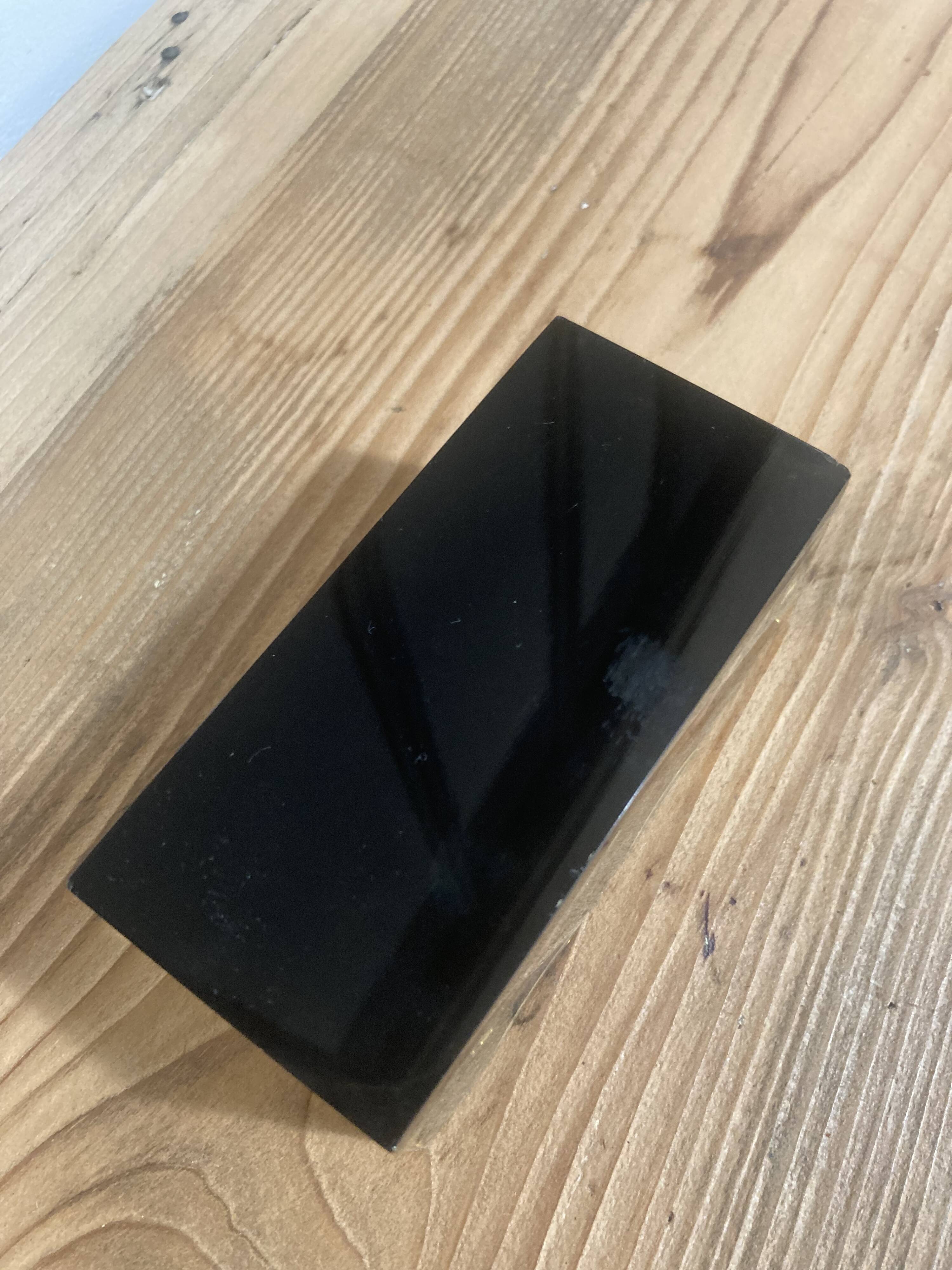 Pierre Giraudon resin hourglass paperweight