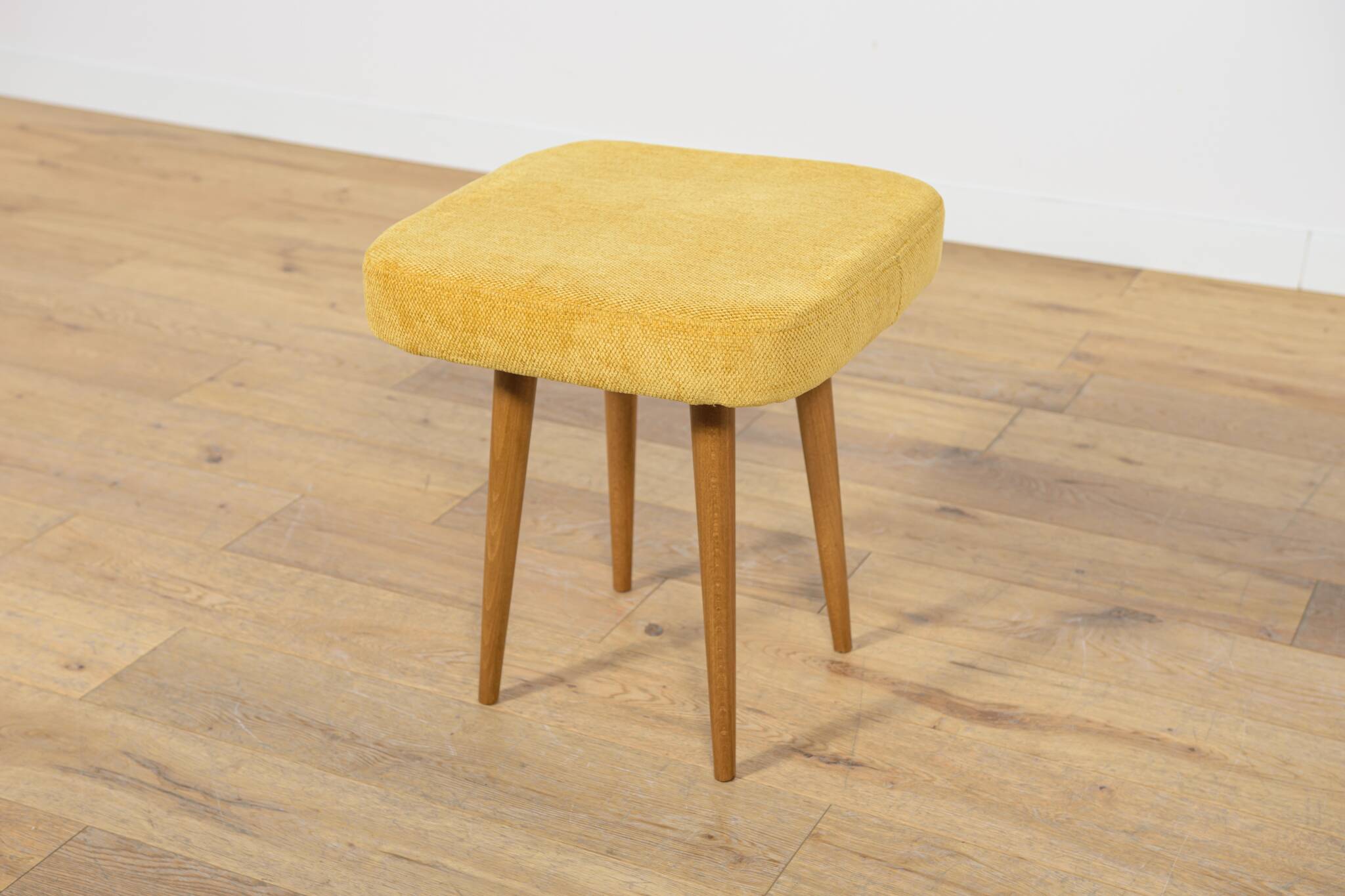 Mid-Century Teak Stool, Poland, 1970s