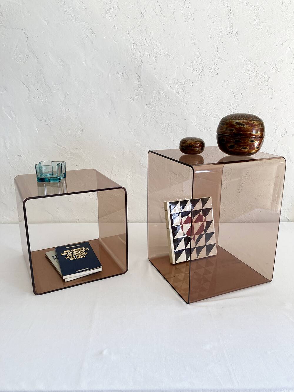 Pair of Michel Dumas side tables for Roche & Bobois, 1970s