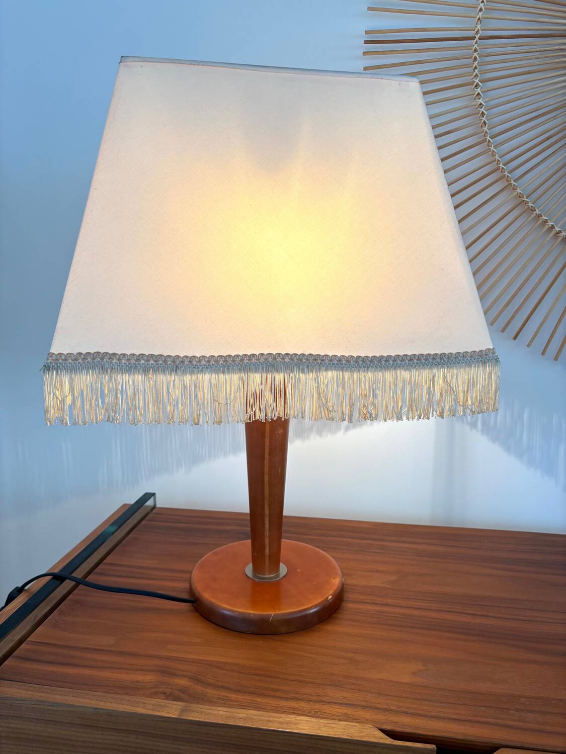 Vintage fringed lamp