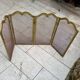 Vintage brass fireplace screen