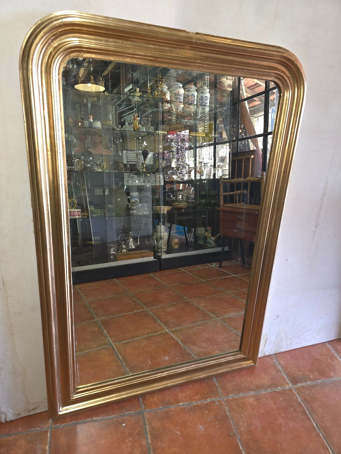Miroir doré style Louis philippe