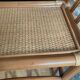 Vintage rattan side table from the 70s