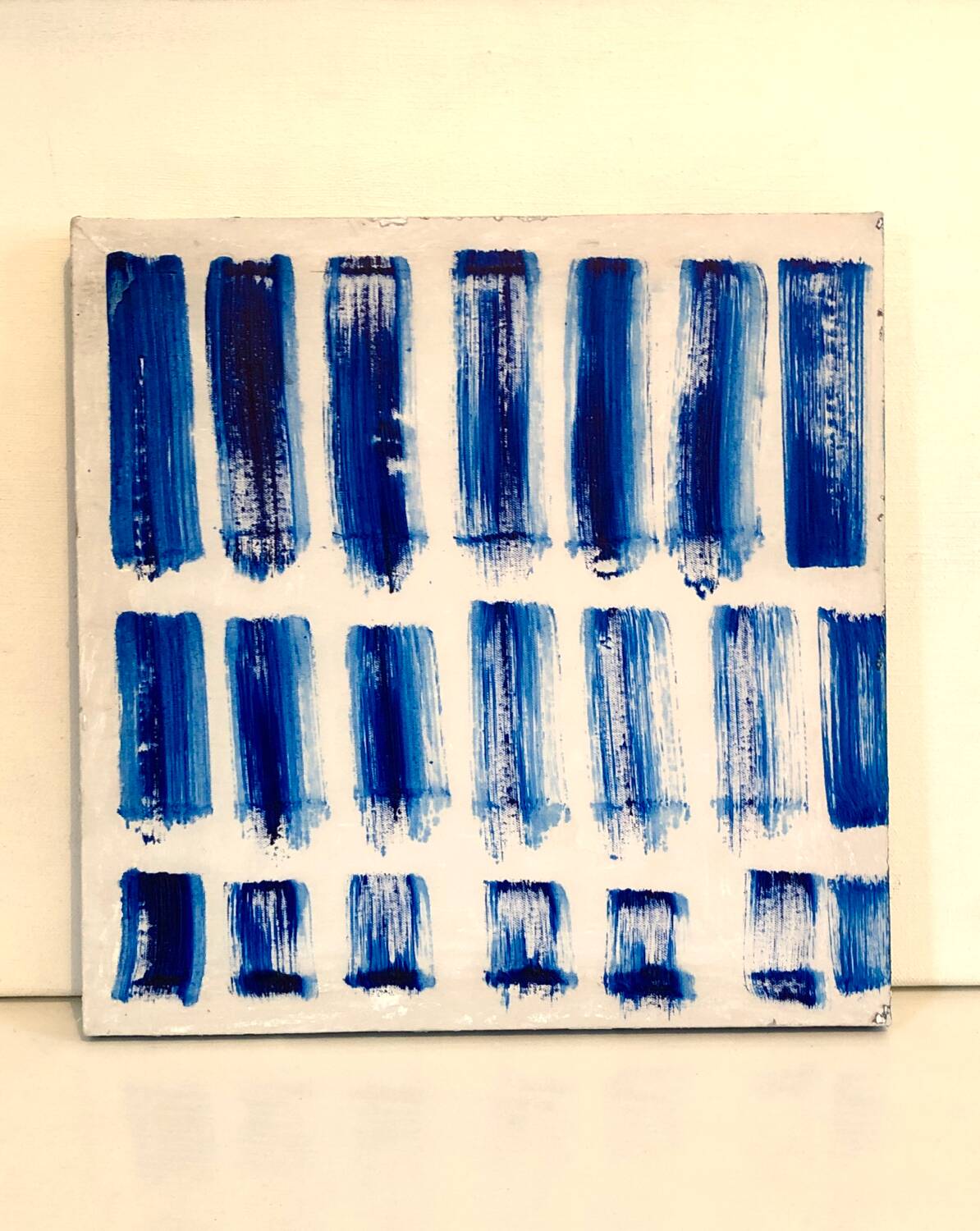 Blue White Oil Painting