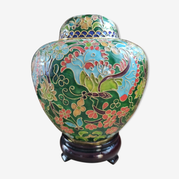 Pot à gingembre en émail cloisonné