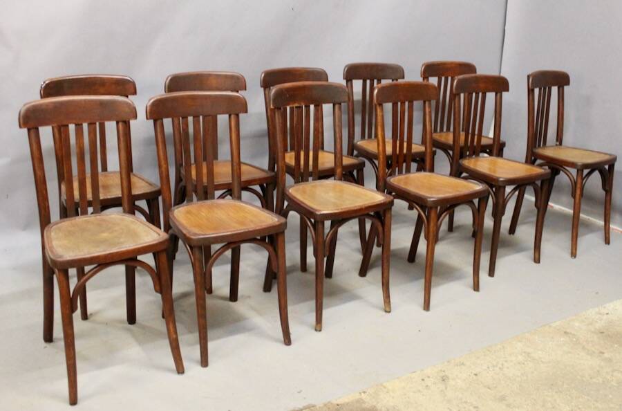 Set of 11 bistro chairs